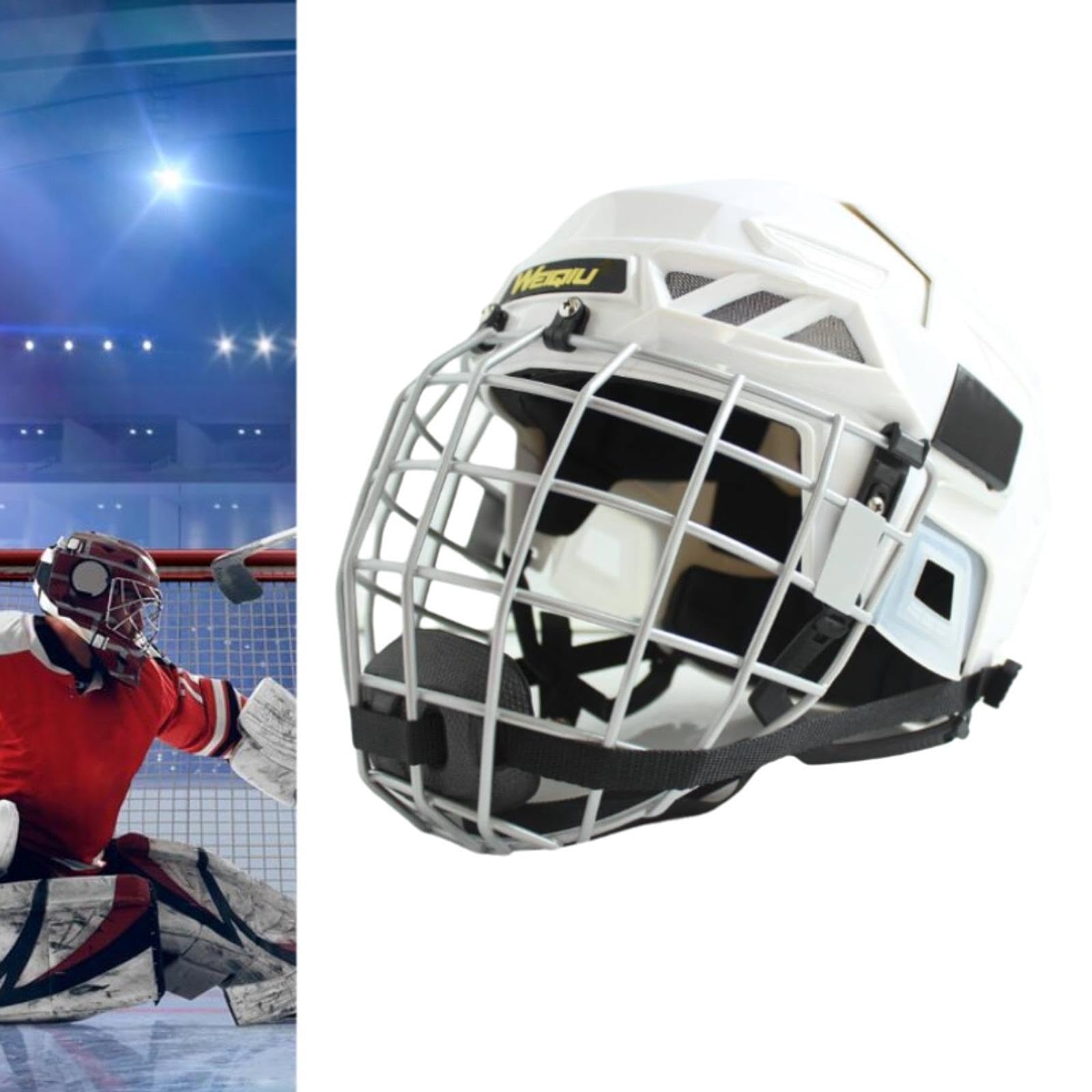 F Fityle Casco de Hockey, Casco para Patinar sobre Hielo, Casco Profesional para Patinaje, Accesorio de Hockey para Entrenamiento,