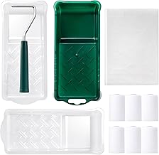 Mini Foam Paint Roller, 5 cm Foam Paint Roller, Mister Rui Foam Paint Roller Set, 5 cm Foam Paint Roller Cover x 6, Paint Roller Stand x 1, Paint Tray x 1, Bath Insert x 2