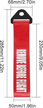DORHEA 2PCS Racing Tow Strap Red High Strength Tow Strap Universal Cars Set Belt Nylon Strap Traction Rope Trailer Hook Compatible with Front or Rear Bumper Towing Hooks Decorative Trailer Belt (Red)