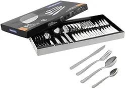 Faqueiro Tramontina Búzios cem Aço Inox com Detalhe 24 Peças