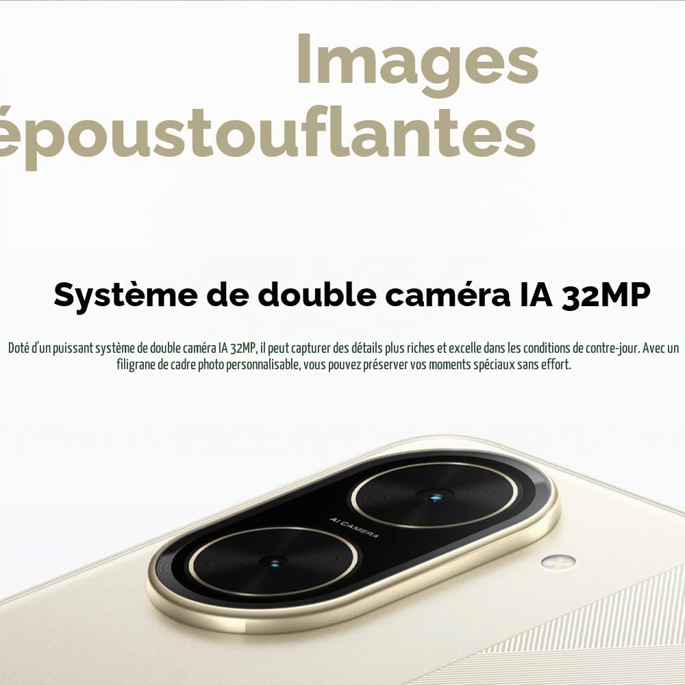 XIAOMI POCO C71 4G Smartphone, Gold, 4GB+128GB, 6.88-inch HD+ Display, 5200mAh Battery, 32MP AI Dual Camera, 15W Fast Charging (with Charger)