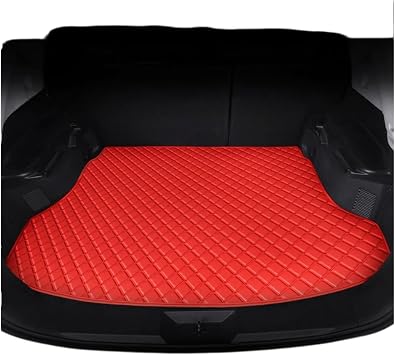 Custom Car Trunk Mats Fit For JAC JS4 2021-2026 Leather Cargo Liner Car Mat Accessories Car Boot CoverRed