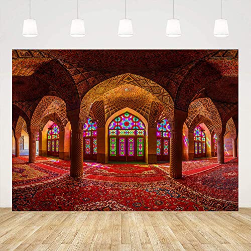 Fondo fotográfico Palacio Marrakech 9x6 ft vinilo colorido