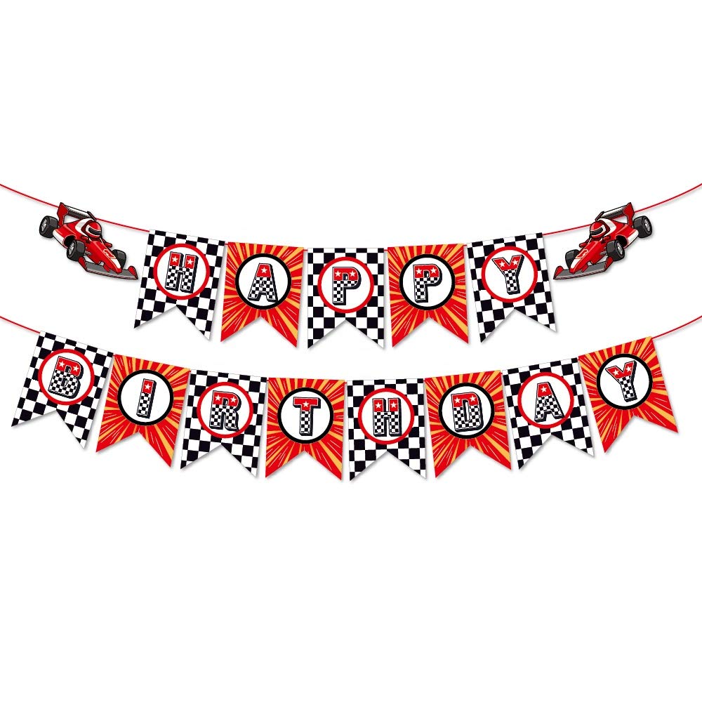 Buy Kristin Paradise Race Car Happy Birthday Banner, Racing Party Sign