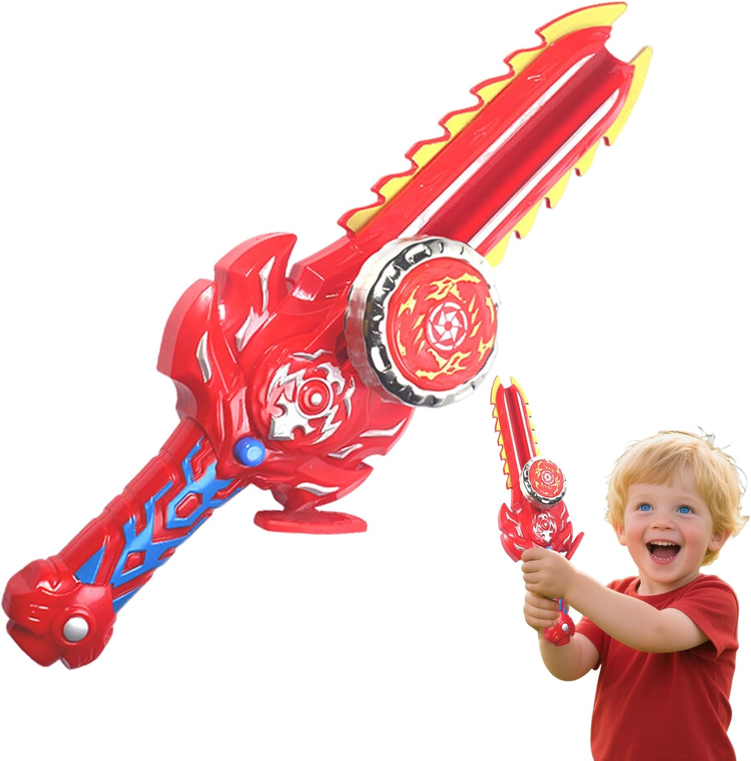 Battling Spinner Toy - Portable Gyro Spin Game, Interactive Play Grip Comfort, Light Sound Tool Balance, Kids Gear Functional, Spinner Tops for Children, Party, Classroom