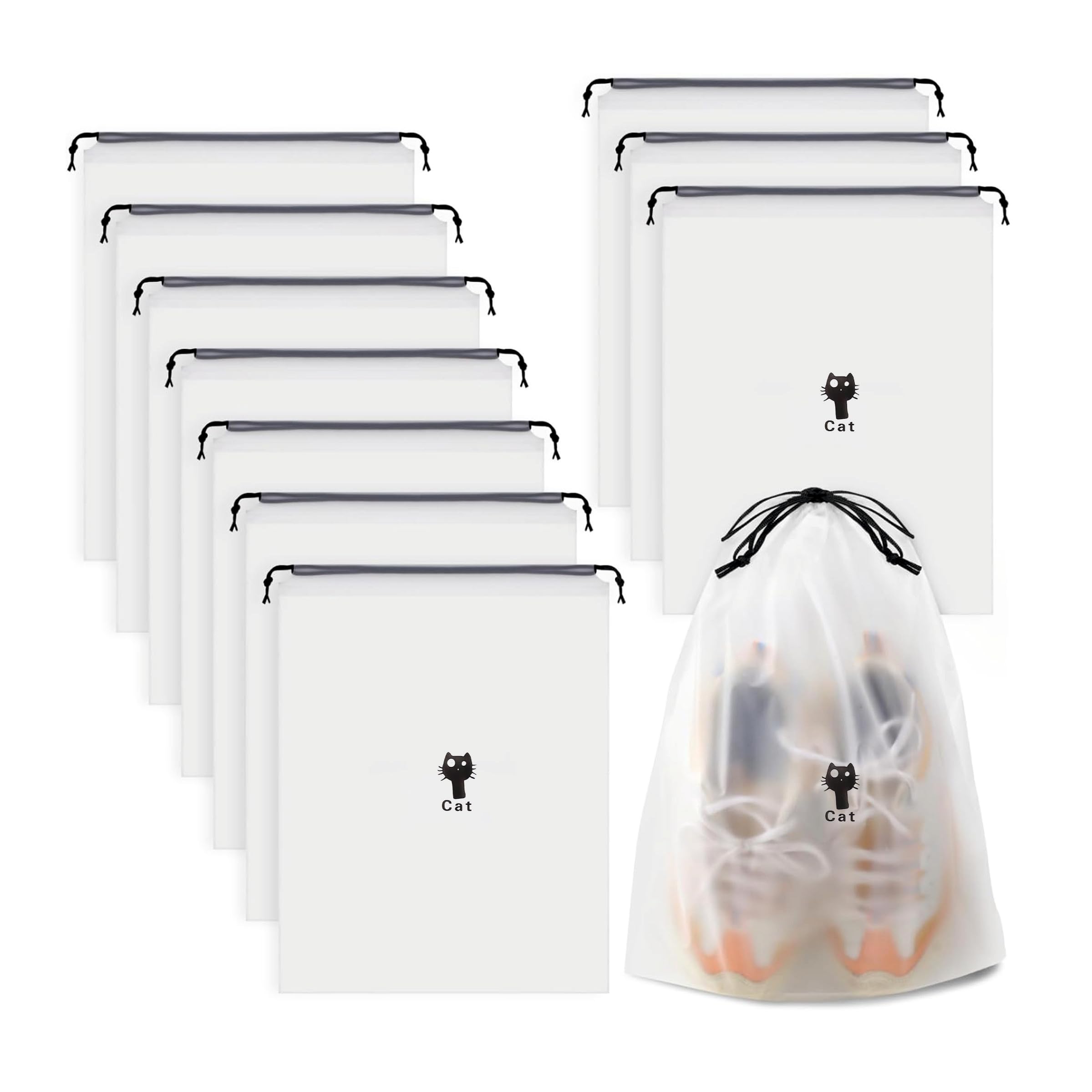 Indiana Shoe Bag for Travel & Storage Travel Organizer for Women & Men Travel Accessories Waterproof and Washable Pack of 10 Pcs