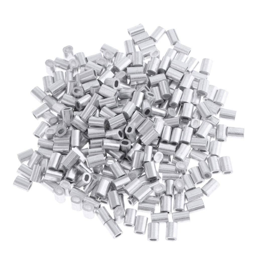 100Pcs Aluminium Fishing Crimps Double Barrel Crimp Sleeves 0.8mm | Crimps & Sleeves | Terminal Tackle | Fishing-image-18
