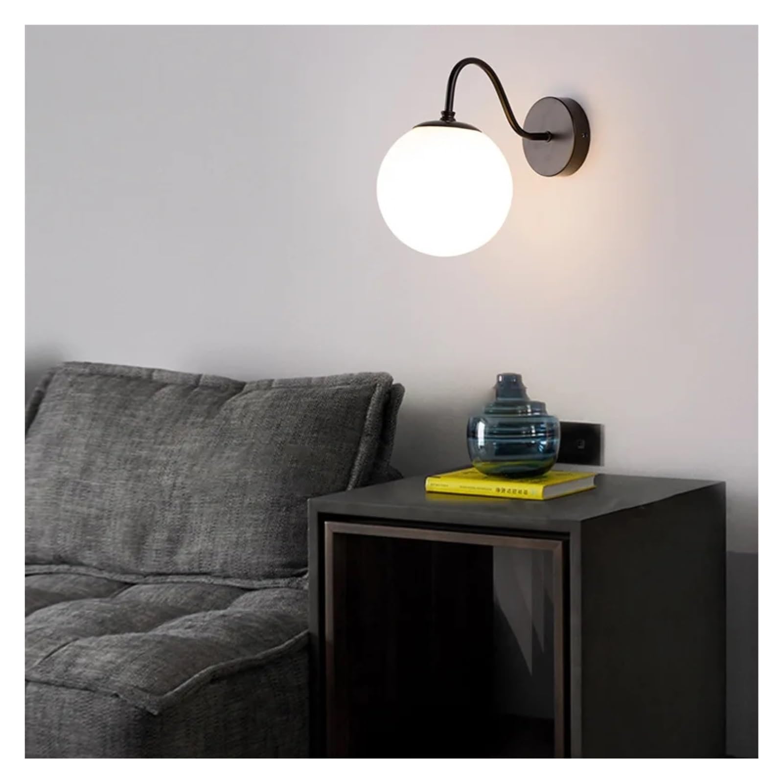 HUAYUSEDF Modern Wall Sconce - Ball Light Fixture for Living Room, Bedroom, Bedside, Corridor, Aisle Stylish Home Lighting Decor, Energy-Efficient Lamp