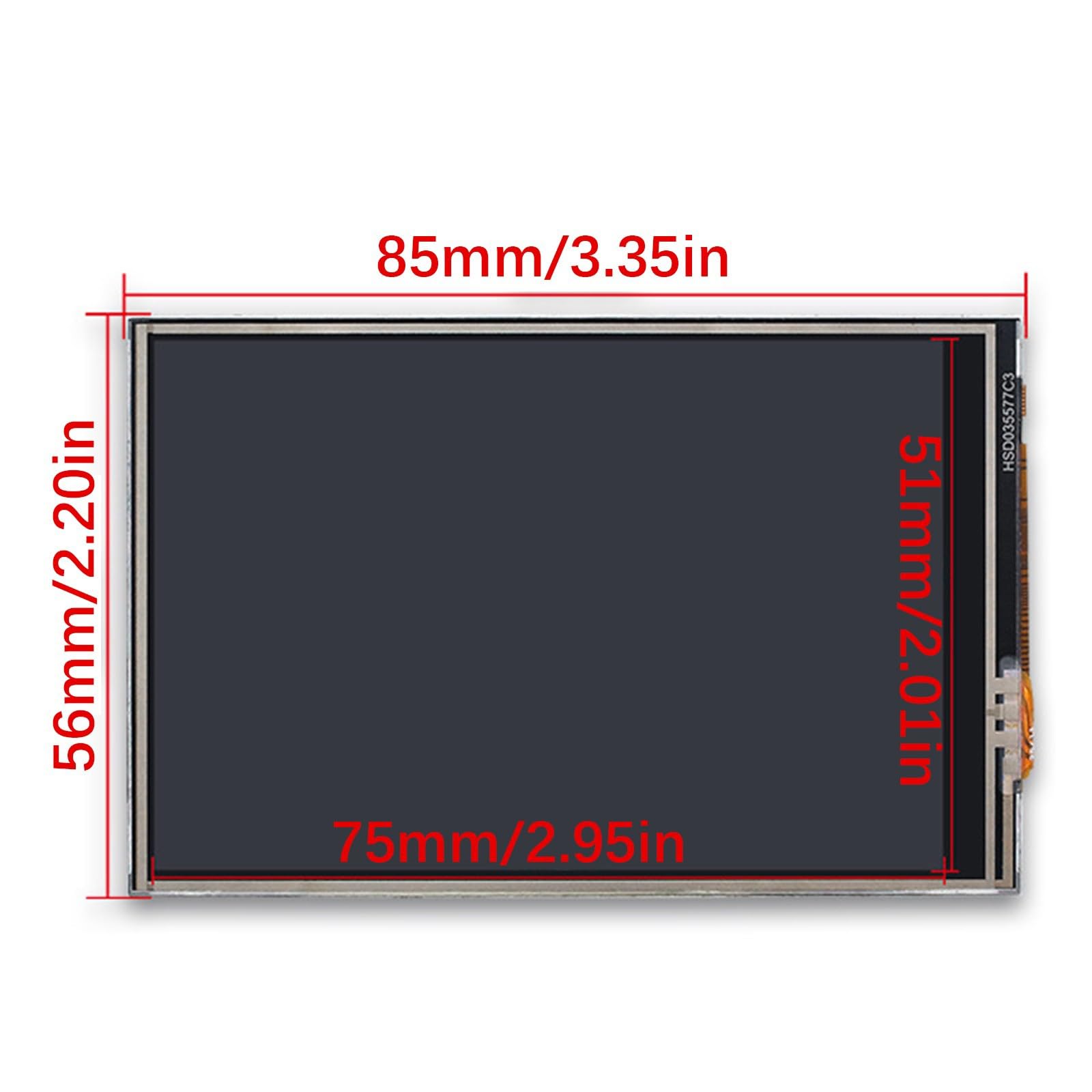 Módulo de pantallas táctiles sensibles de 3.5 pulgadas, resolución 480 x 320, tecnología táctil para desarrolladores, MHS Touch