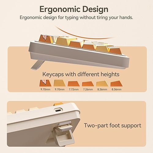 Miniatura 6 de AUSDOM 98Pro - Teclado mecánico inalámbrico, tres modos Bluetooth2.4GHzUSB-C, teclado para juegos personalizado intercambiable en caliente con
