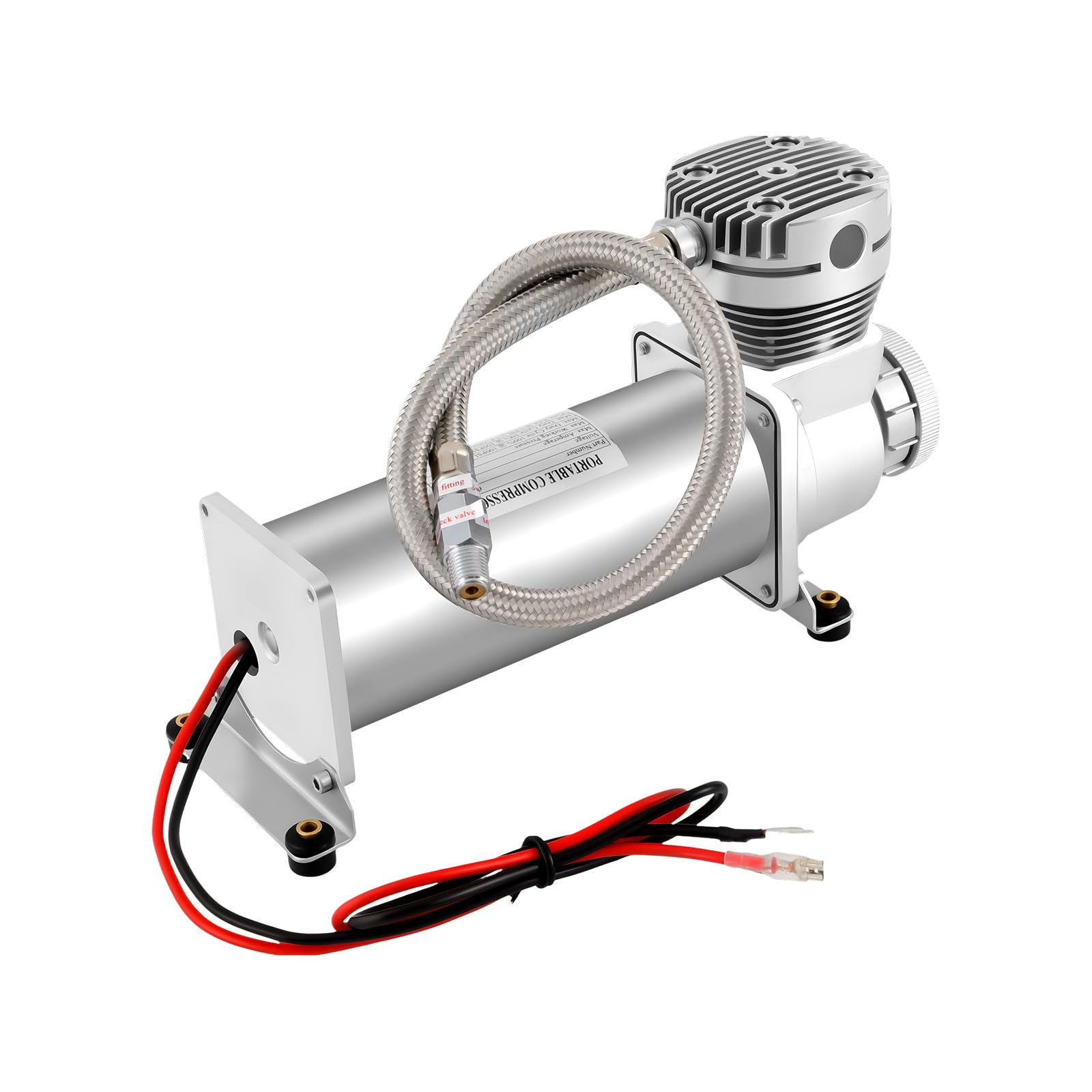 Sprężarka powietrza 12 V, do pompowania opon, ciśnienie robocze 200 psi, wysokowydajna sprężarka powietrza z zaworem filtrującym, objętość powietrza 50 l/min, sprężarka pneumatyczna, pompa do opon do
