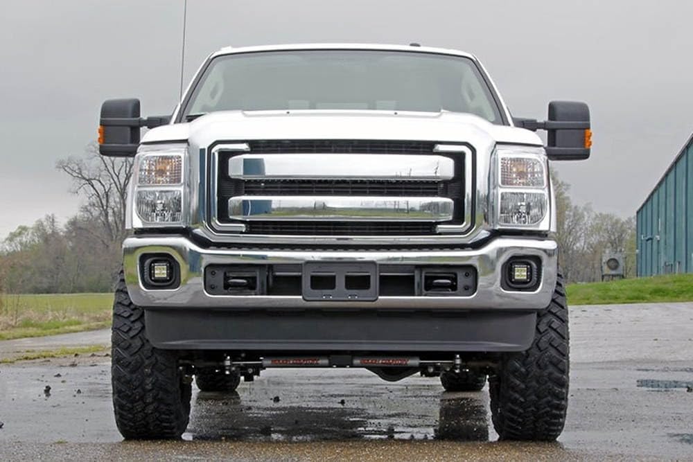 iJDMTOY LED Pod Light Fog Lamp Kit Compatible With 1999-2016 Ford F250 F350 F450 Super Duty, Includes (2) 20W High Power LED Cubes, Foglight Location Mount Brackets & Wiring/Adapter Harnesses