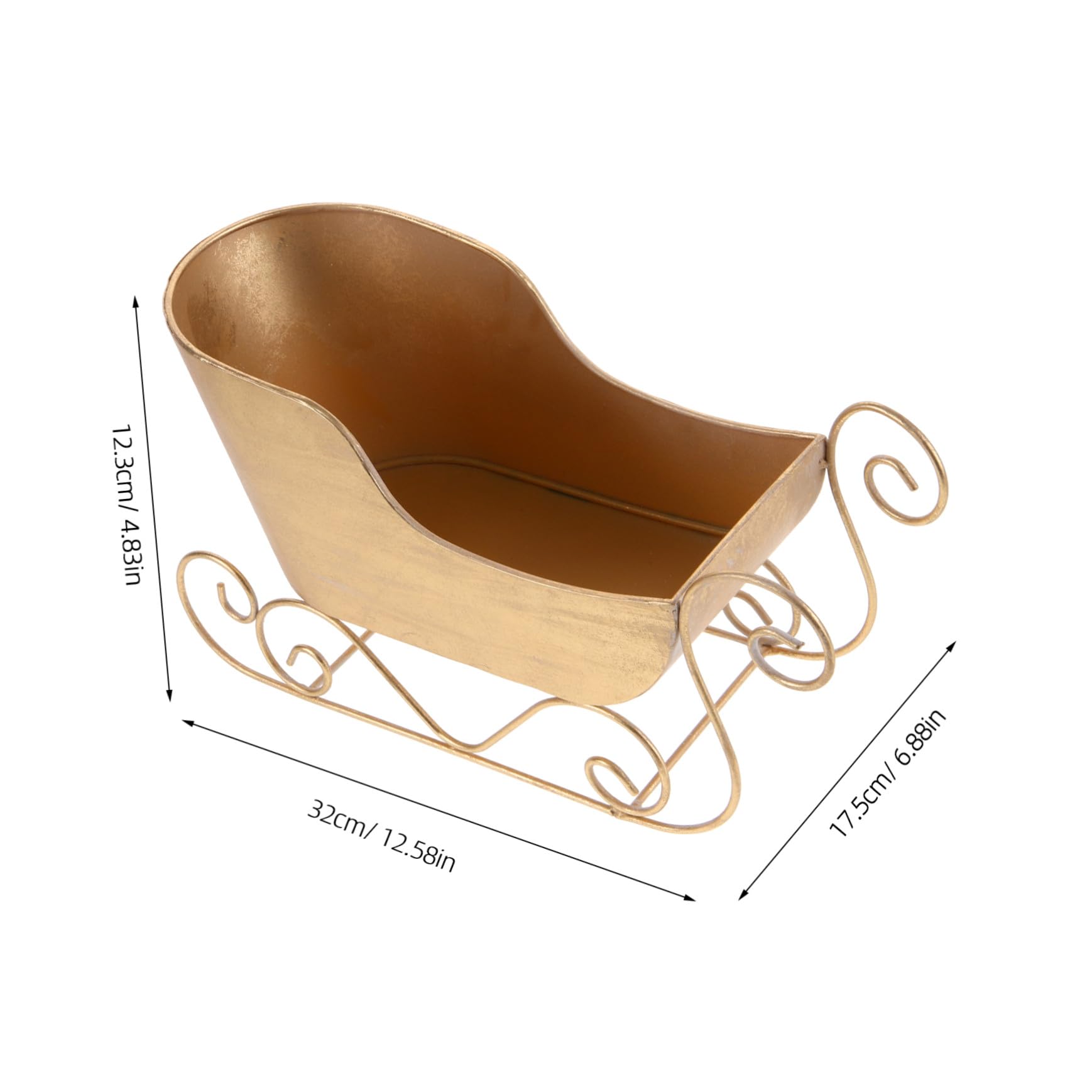 Mini Eisenschlitten Weihnachtsdeko für Schreibtisch Tischdeko Weihnachtsschlitten-anhänger Schlittenornament aus Eisen Zarte Schlittenverzierung Schlittenverzierung