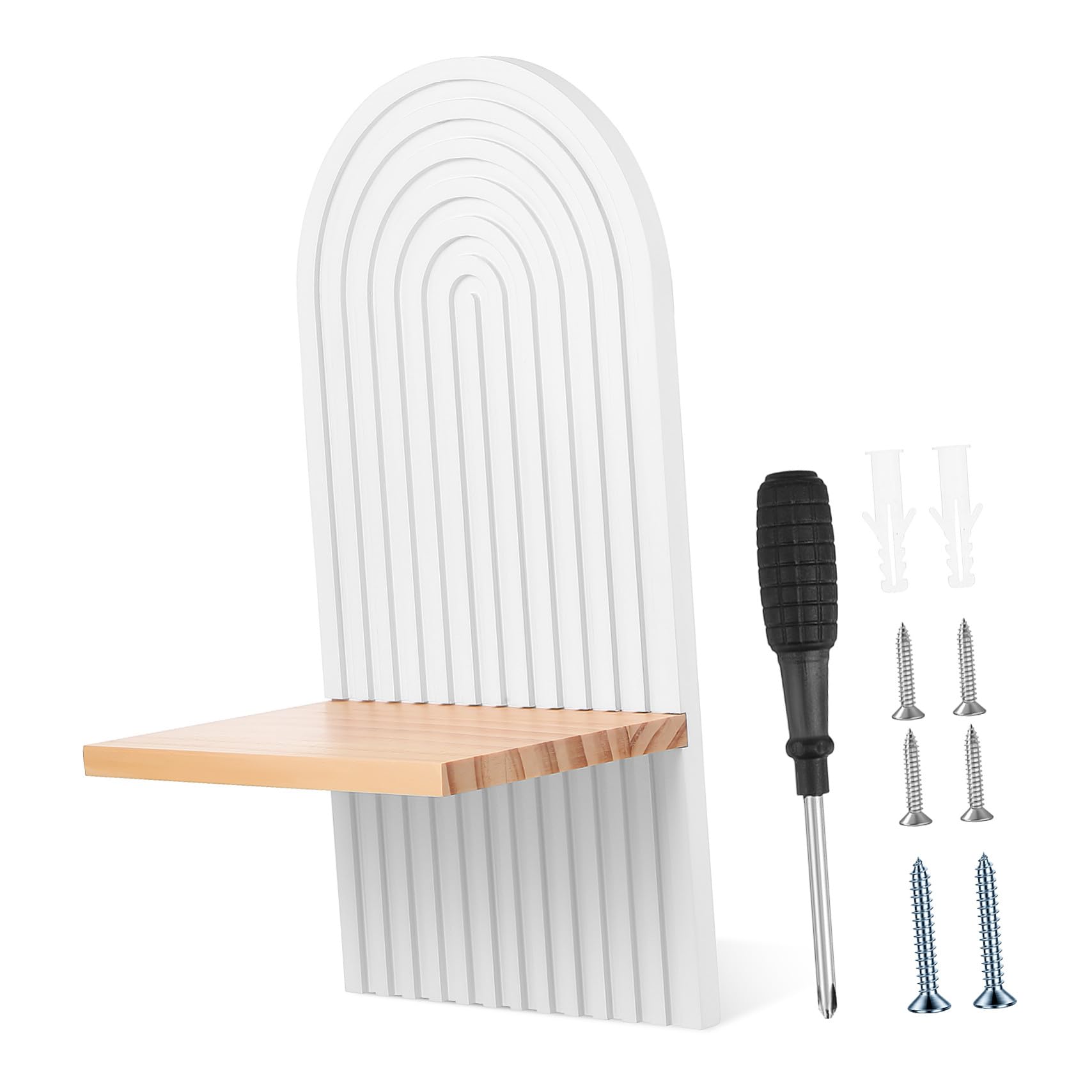Étagère murale bois flottante rustique pour plantes et bougies décoratives