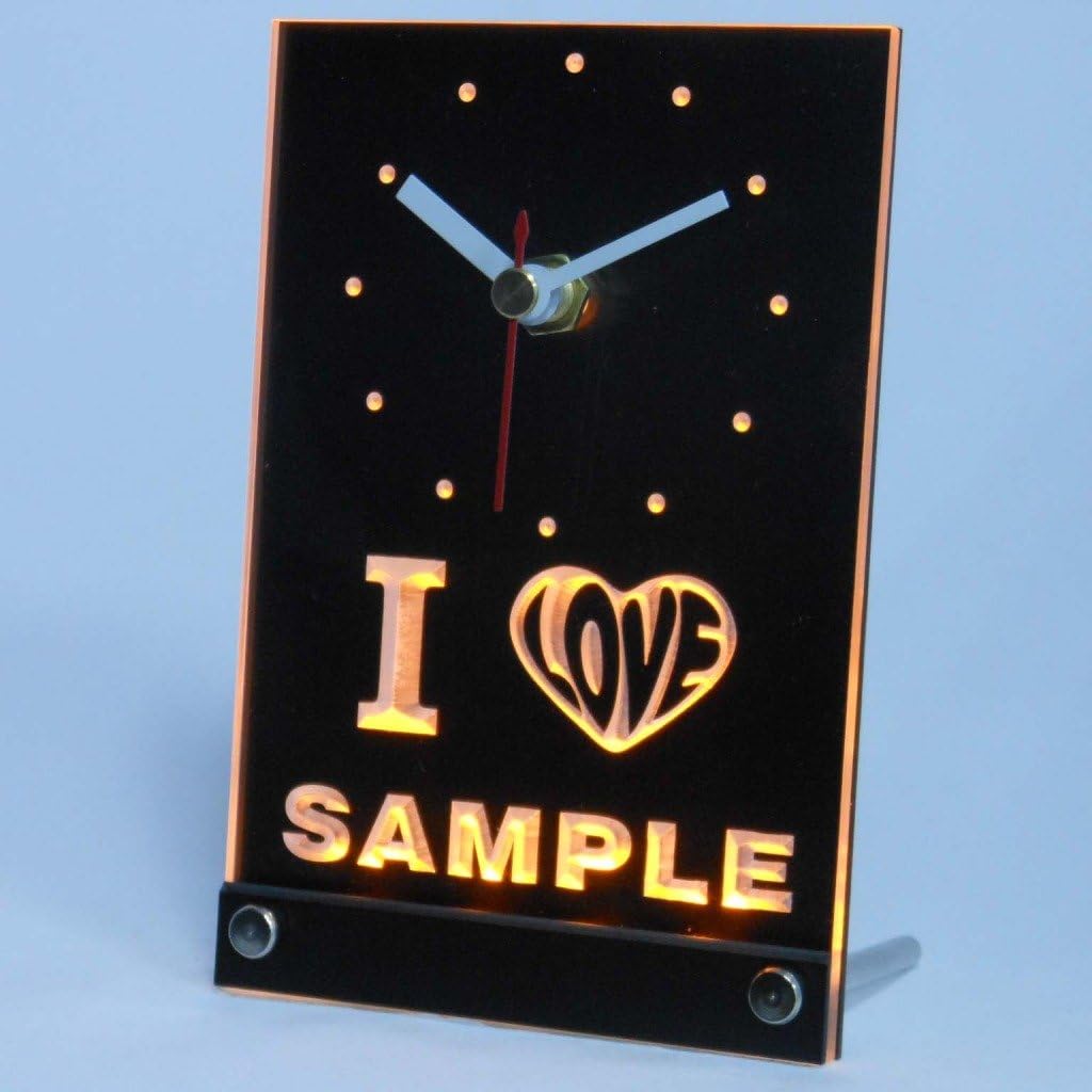 ADVPRO tncv-tm Personalized Custom I Love Series Neon Led Table Clock