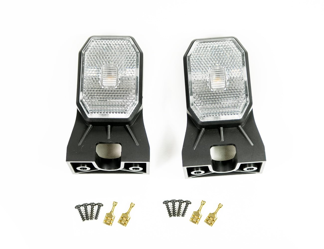 luces de posición laterales con soporte LED blanco 1 juego=2 piezas remolque camión caravana vehículo comercial remolque