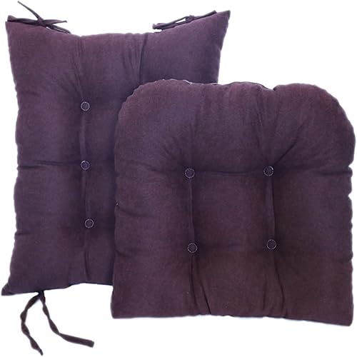 Cojín de mecedora de relleno antideslizante para sala, oficina, comedor, juego de 2 piezas, asiento y respaldo, A, 2 unidades (paquete de 1)
