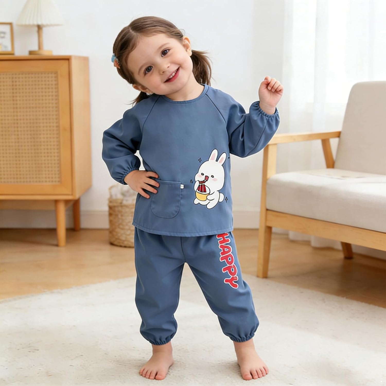 iiniim Multi-Use Kids Protective Suit Adjustable Full Coverage for Outdoor Art and Beach