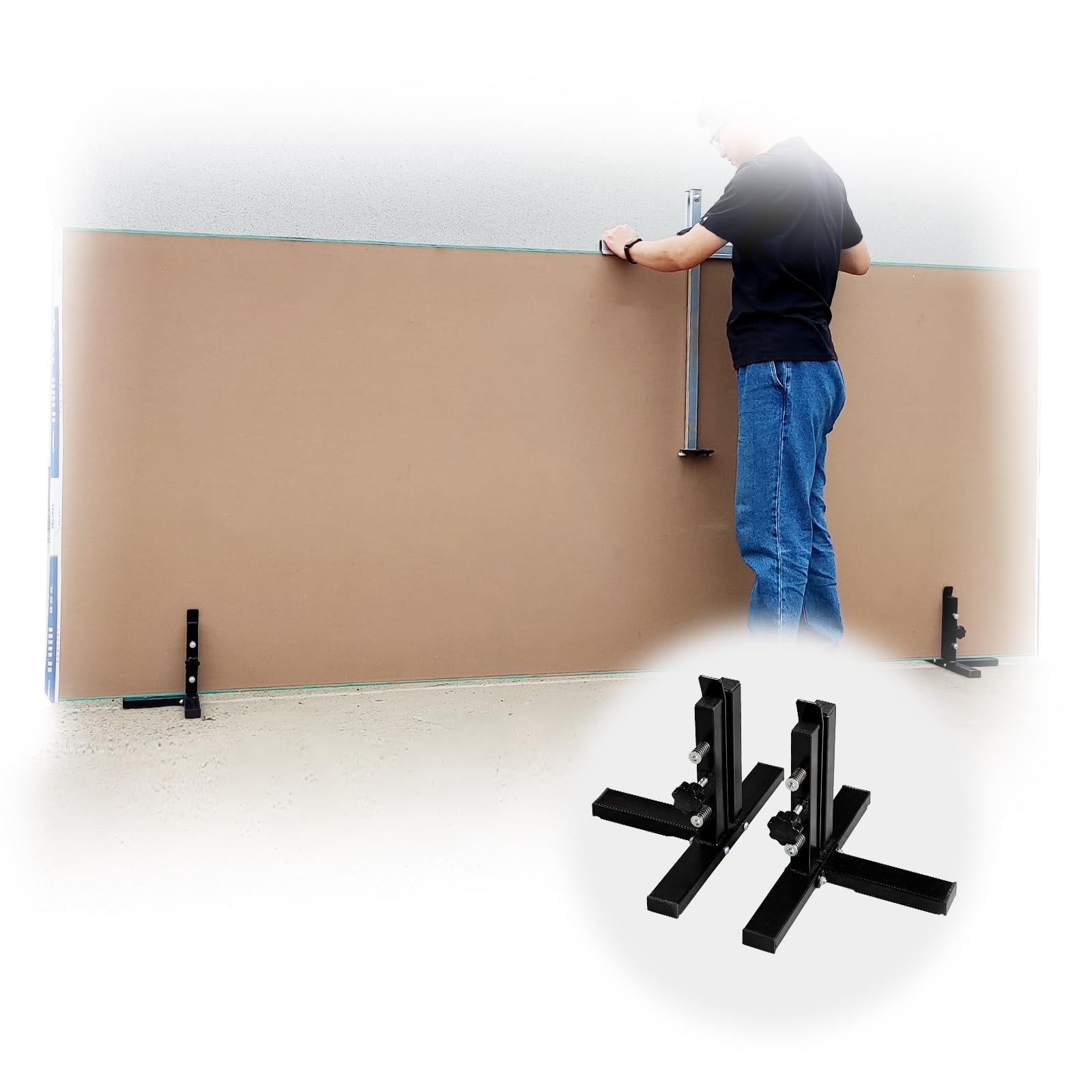 Zozen Drywall Cutting Stand, Adjustable Brackets for Various Thicknesses