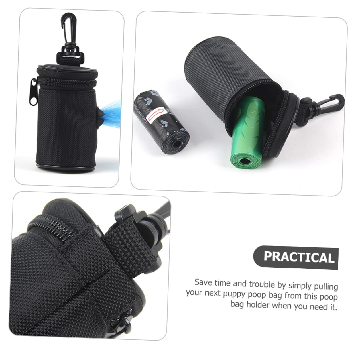 Kisangel 4piezas Porta Bolsas De Excrementos Para Mascotas Soporte Práctico y Ligero Dispensador De Bolsas De Desperdicios Para Perros Accesorio Para Paseos Al Aire