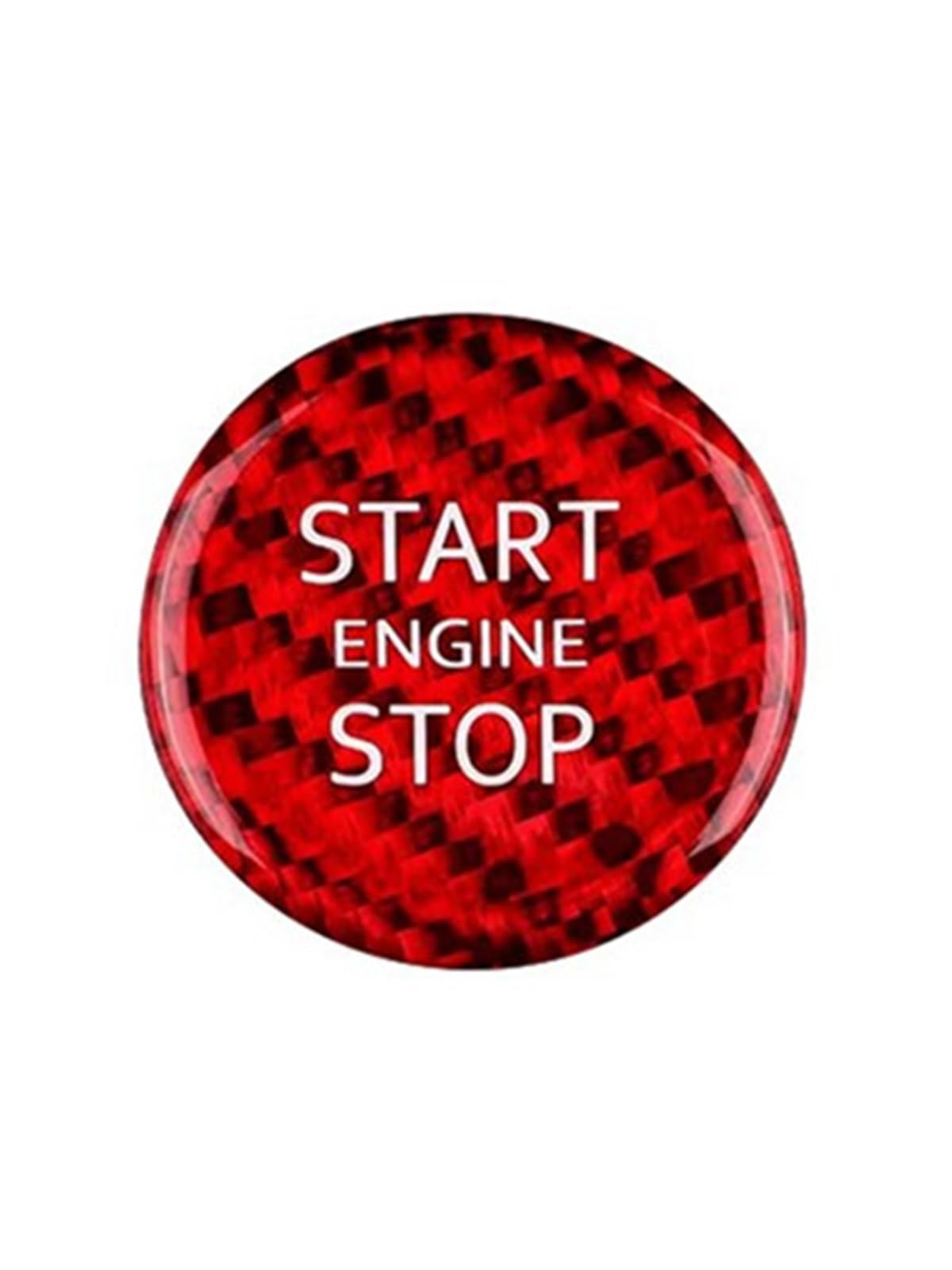 Button Trim Compatible with Nissan for Sylphy for Sentra for Altima for Teana 2020 2021 2022 2023 Car Start/Stop Button Carbon Fiber Textured Interior Sticker(Red)
