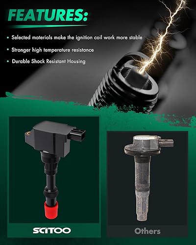 Vista 1338 de SCITOO 1 bobinas de encendido con 4 bujías de iridio para Chevrolet 2011-2015 Cruze 1.4L 2016 Cruze Limited 1.4L 2012-2020 Sonic 1.4L 2013-2021 Trax