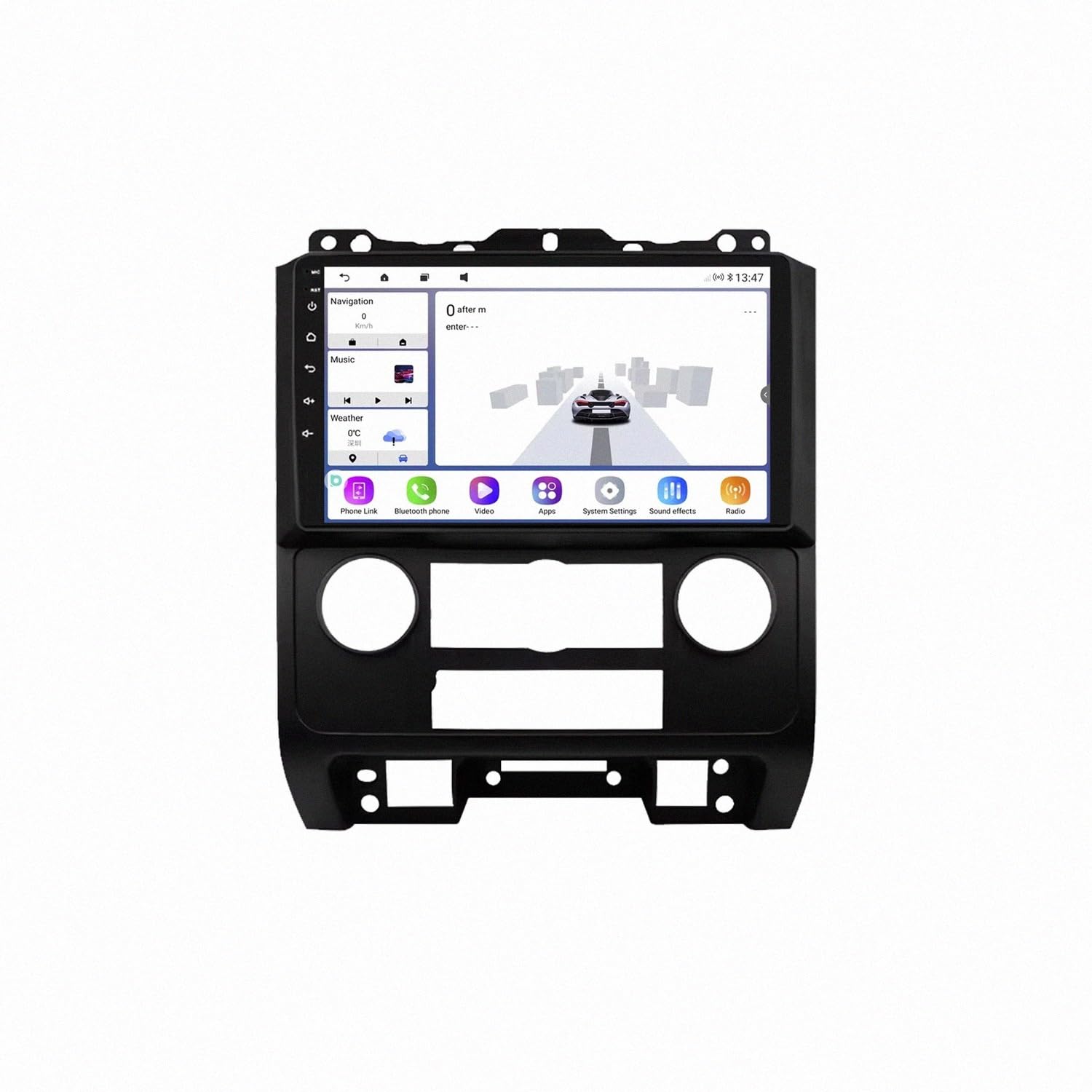 Touchscreen Autoradiao Multimedia Player für Ford Escape 2007-2012 Bildschirm mit Bluetooth-Freisprecheinrichtung, Sprachassistent, Live-Navigation, 8 Kern 4G+64G