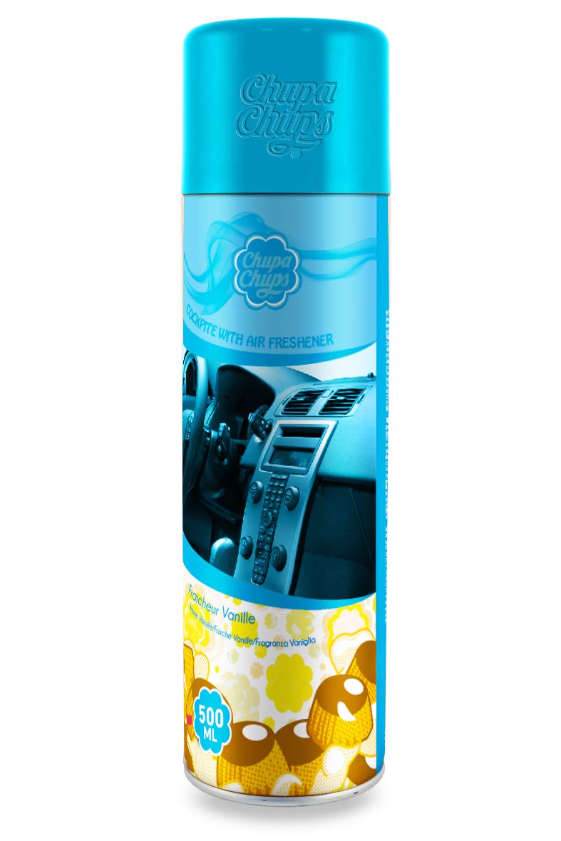 Chupa Chups Cockpit Air Freshener Vanilla, Blue, 500 ml, Chp112