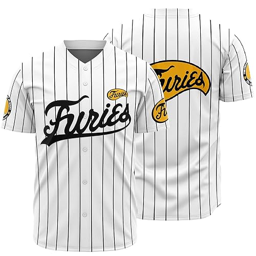 KUYBOBCEL Men's The Furies Baseball Movie Jersey Shirts Costume Stitched - L - White