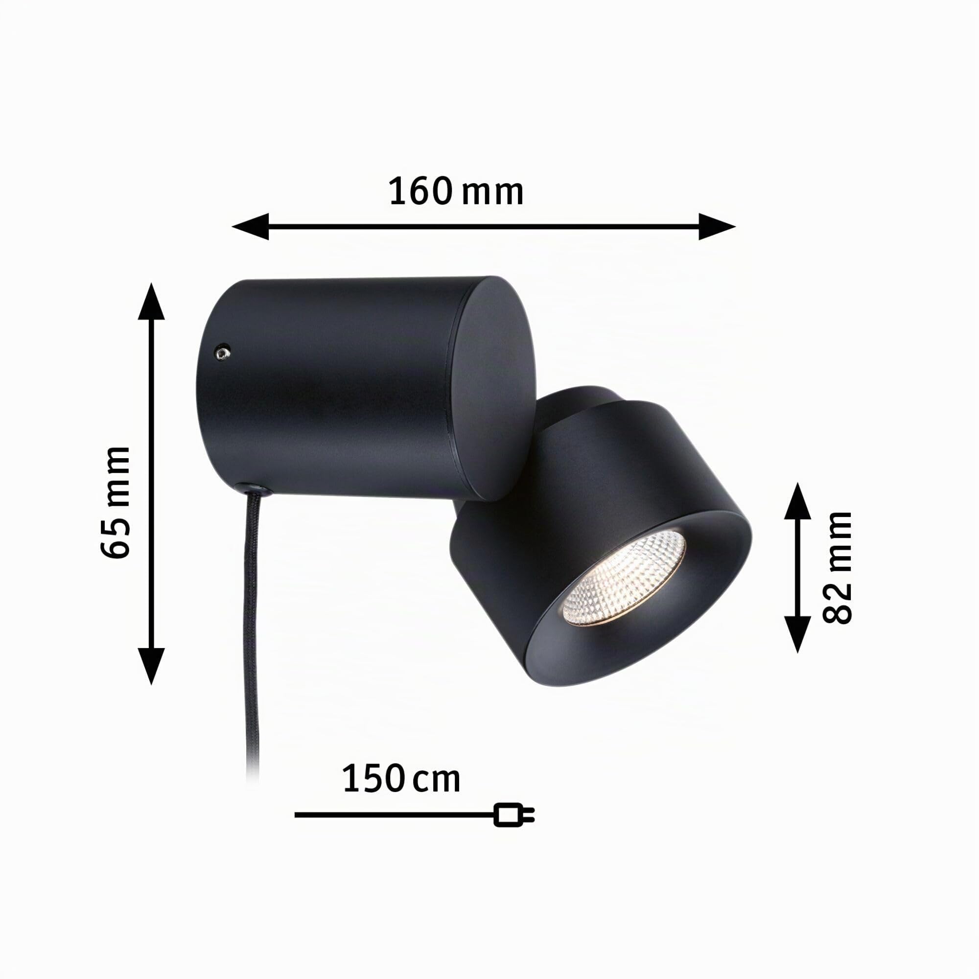 Paulmann 79781 LED Tischleuchte Smart Home Zigbee Puric Pane incl. 1x3 Watt dimmbar Tischlampe Schwarz Metall, Kunststoff 2700 K