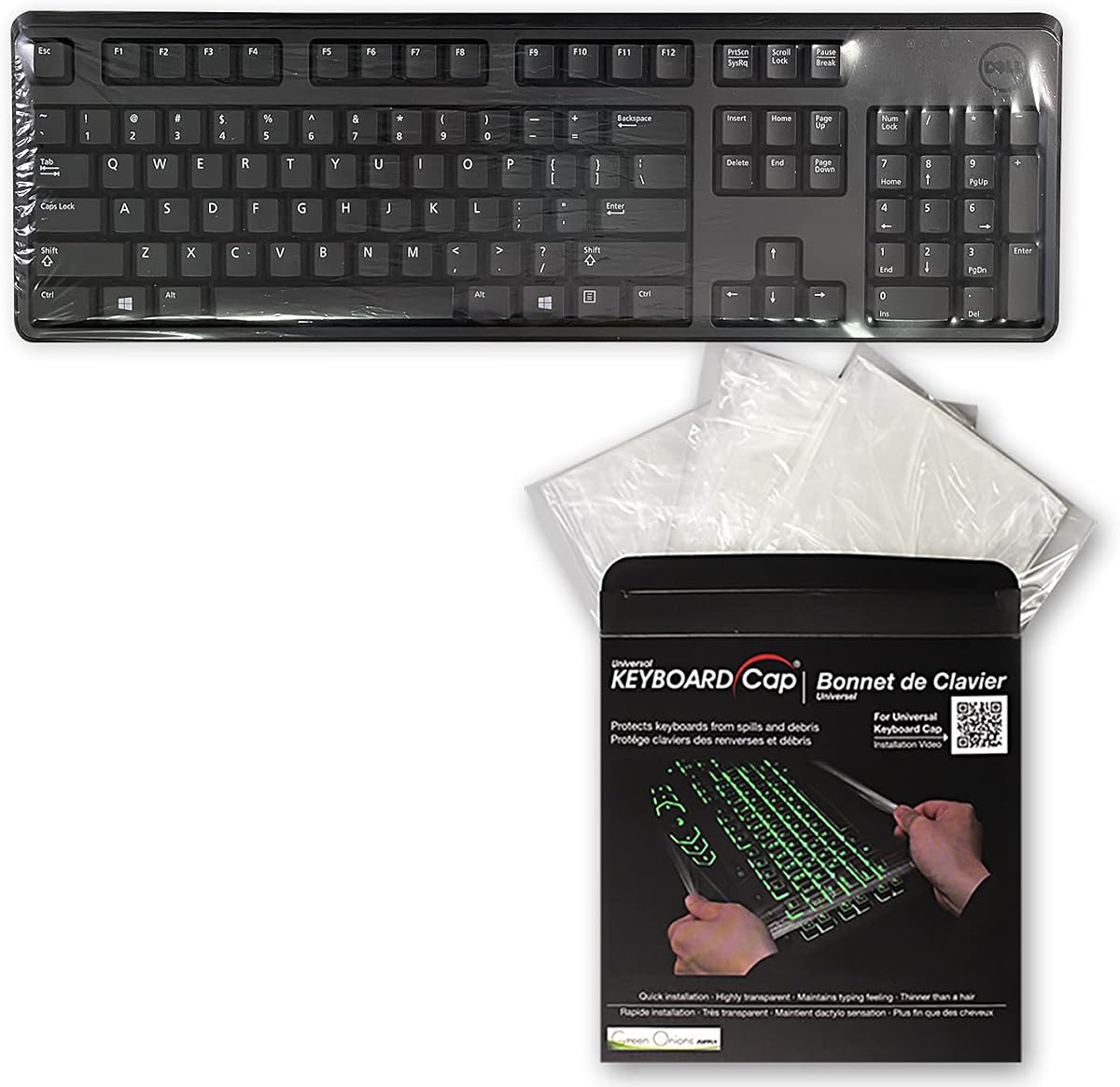 Green Onions Supply 3 Pack Universal Fully Covered Flat Style Keyboard Cap