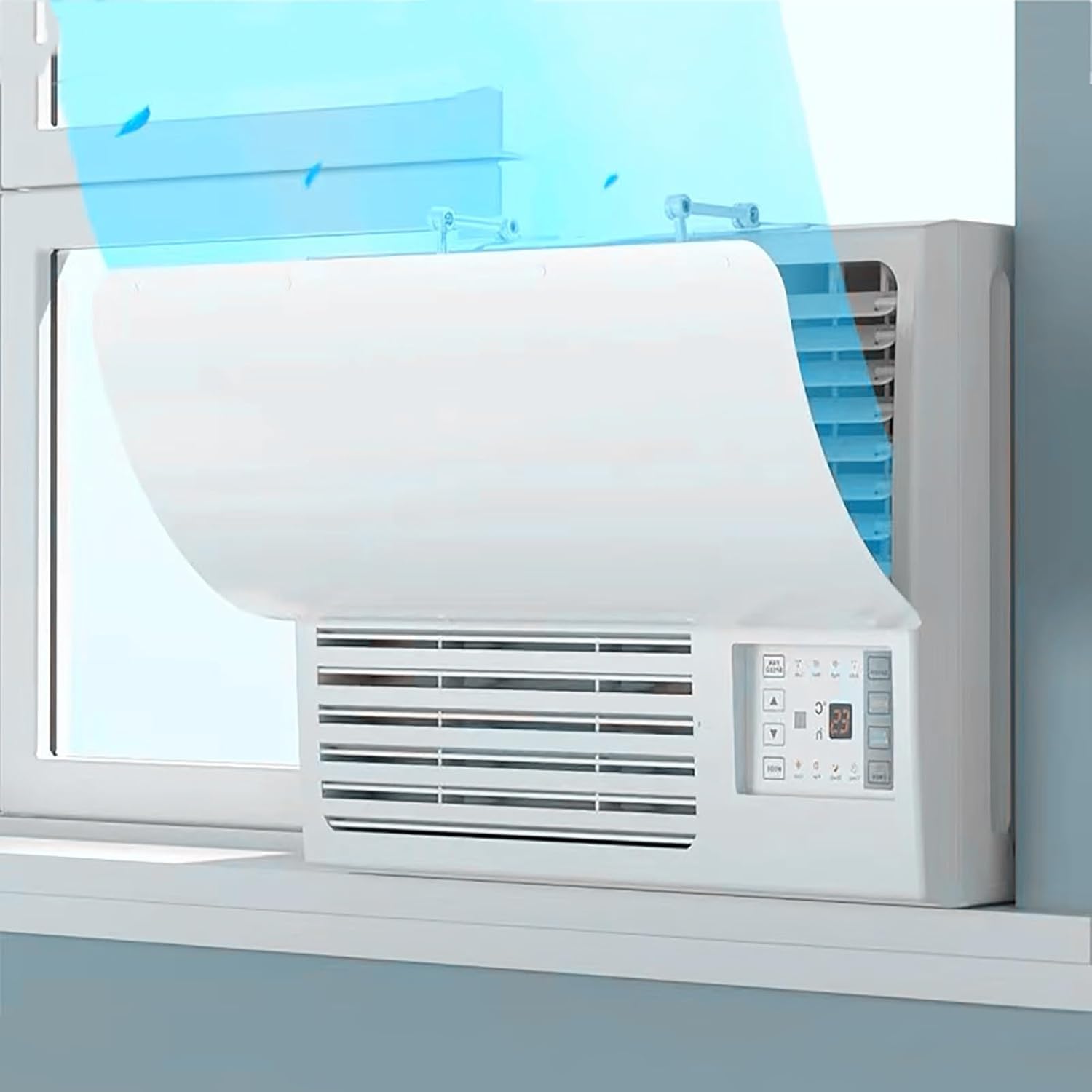 Déflecteur d'air pour climatiseur dans la chambre avec pare-brise réglable