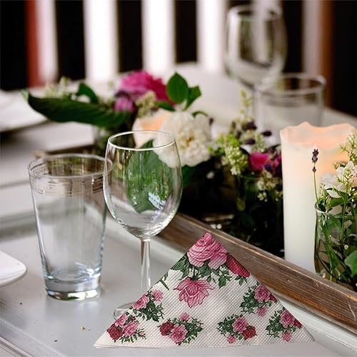 Miniatura 4 de 40 servilletas desechables de flores, toallas de mano florales, servilletas de papel de 2 capas para plantas, servilletas de invitados para bodas,
