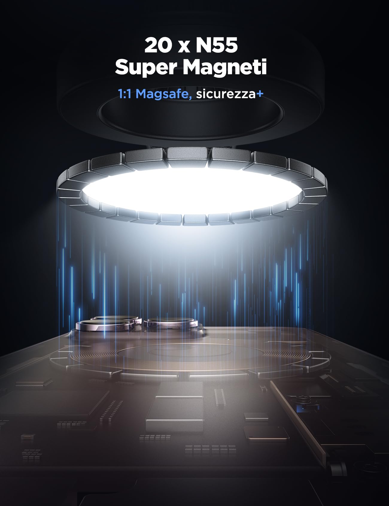 JOYROOM 2025 Progetto per Magsafe Porta Cellulare Auto, [Non Bloccare Sfiato] Supporto Magnetico, [Magnete Militare 20xN55] Portacellulare Auto Universale per iPhone 16 15 14 13 Tutti Telefono