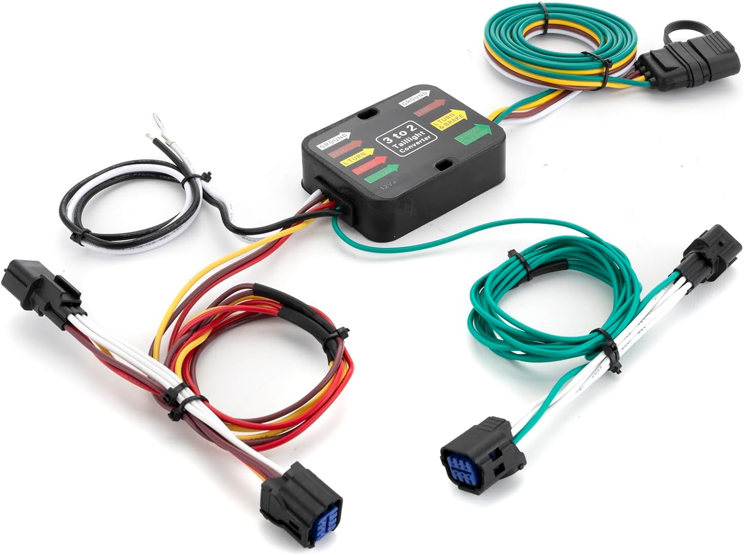 Wsays 4-Pin Trailer Wiring Harness Compatible with Hyundai Palisade 2023-2025 Vehicle-Side Custom RV Blade with Plug & Play Connector