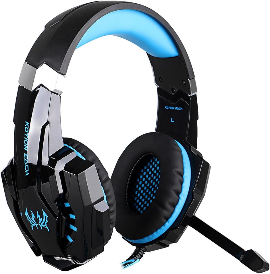 G9000 3.5mm Gaming Headphone Stereo Game Headset Noise Cancellation Earphone, Wired