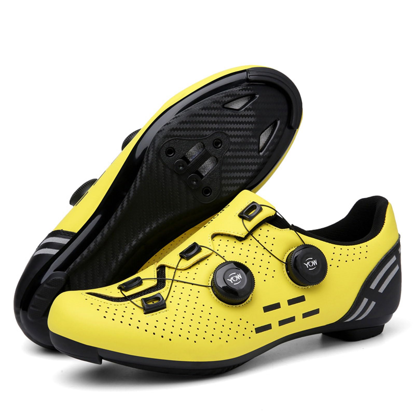 ForceRouteMens and Womens Cycling Shoes for Road and Mountain Biking - Lightweight, Breathable, Reflective Striped Outdoor Riding Footwear