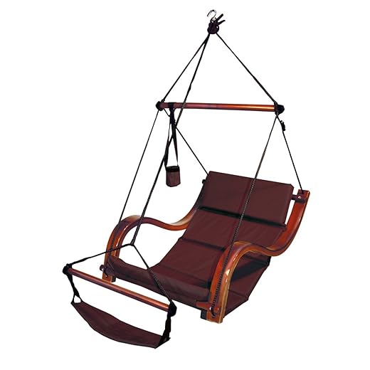 Hammaka Nami Deluxe Hanging Hammock Lounger Chair In Burgundy