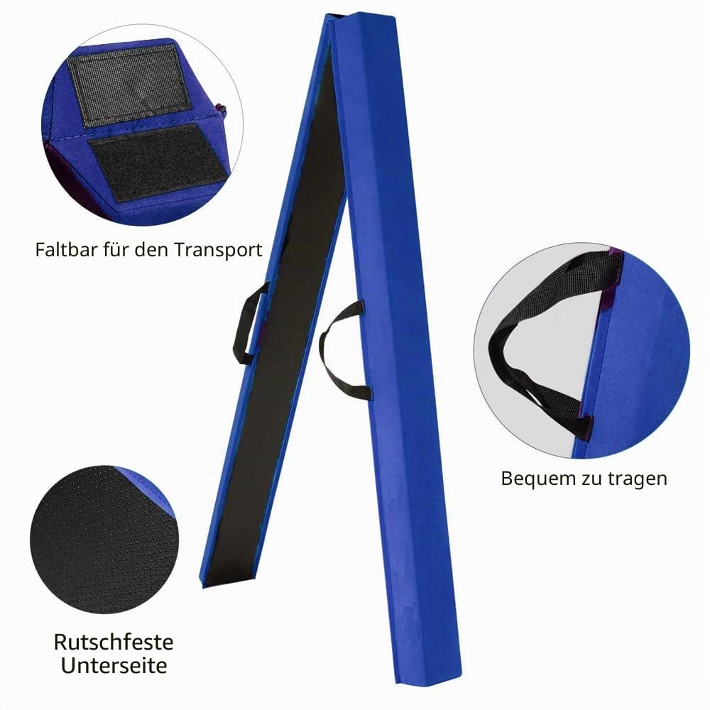 275cm Gymnastik Faltender Schwebebalken, Balance Balken, Balance Fitness Ausrüstung für Kinder, Training Turnen Übung