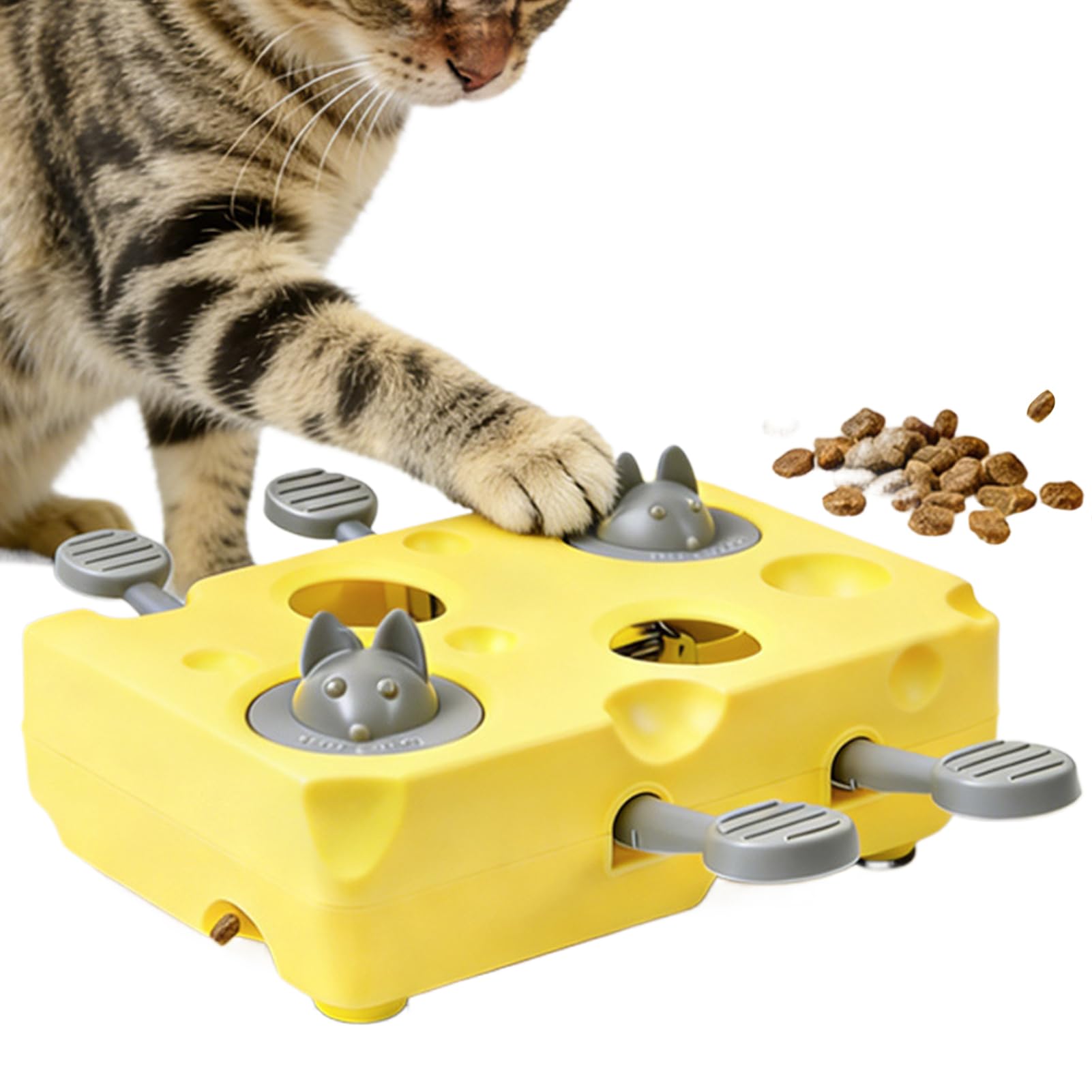 Alimentation lente pour chat glouton grâce au puzzle interactif durable