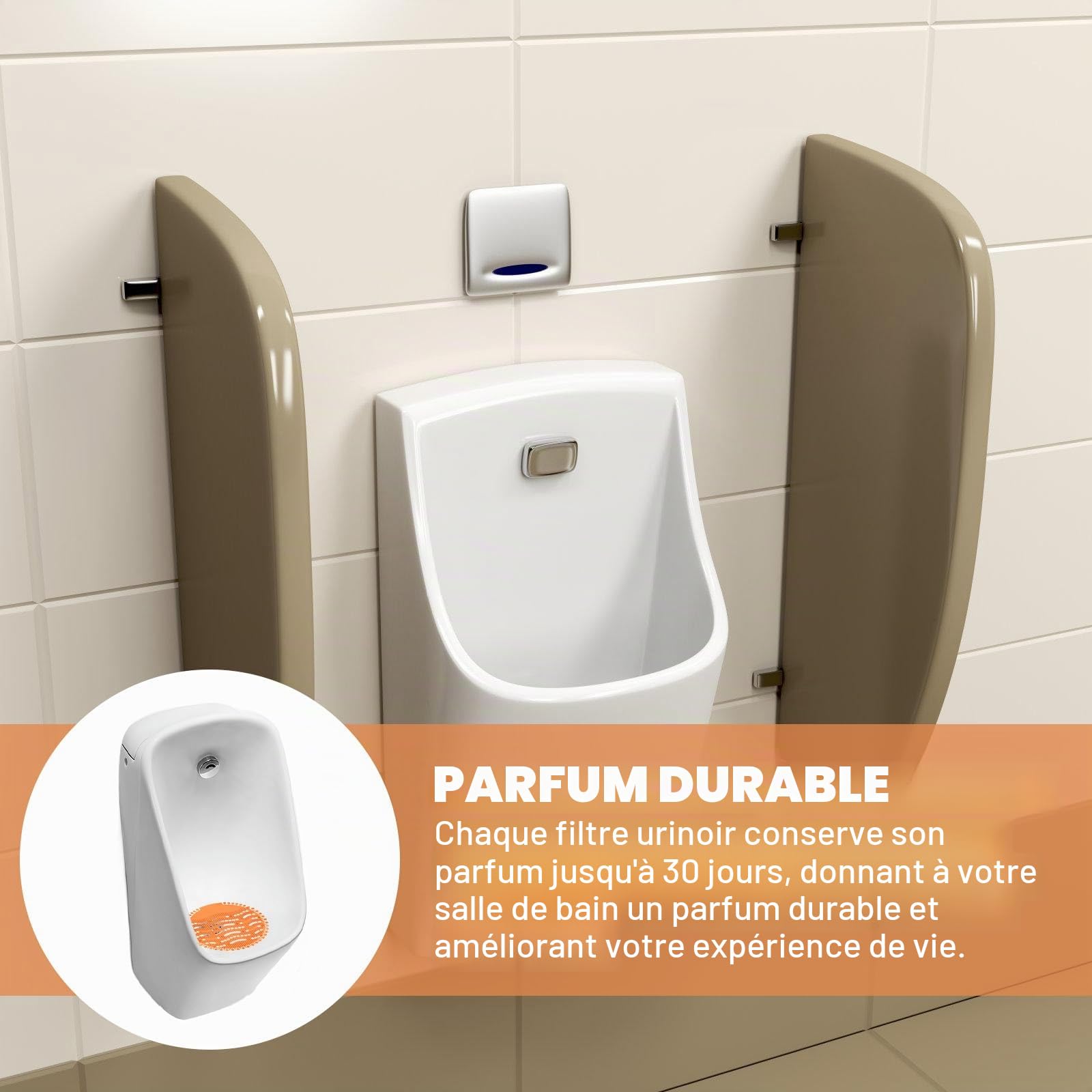 Ecrans Pour Urinoir, 16 Pièces Desodorisant Urinoir, Filtre D'urinoir, Pastilles Urinoir, Tapis d'Urinoir Désodorisant pour Urinoir pour salle de bain Hôtels Toilettes