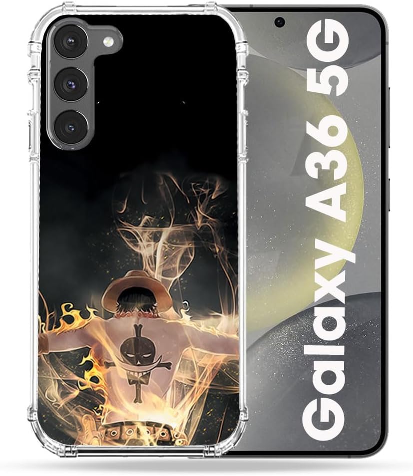 Cokitec Reinforced Case for Samsung Galaxy A36 5G Manga One Piece Ace Black