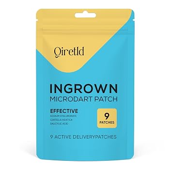 Ingrown Hair Patch With Microdart Ingrown Hair Treatment - Fast and Effectively Clean Up Ingrown Hair Bumps for Facial, Beard, Armpits, Bikini Area for Men and Women - 2 Pack