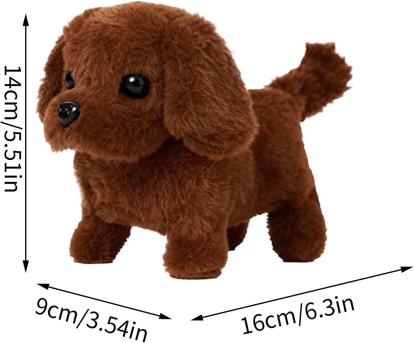 Electric Walking Dog - Playful Electric Puppy Toy, Walking Dog Electronic Toy Robot Pet | Interactive Electronic pet Dogs for Preschoolers Teens Boys Girls Children Living Room Bedroom Dorm Travel