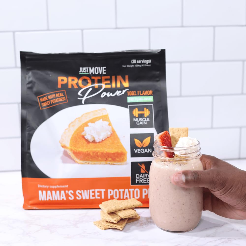 Just Move proteína vegetal sabor Mama's Sweet Potatoe Pie, 20 g de proteína, 1 unidade