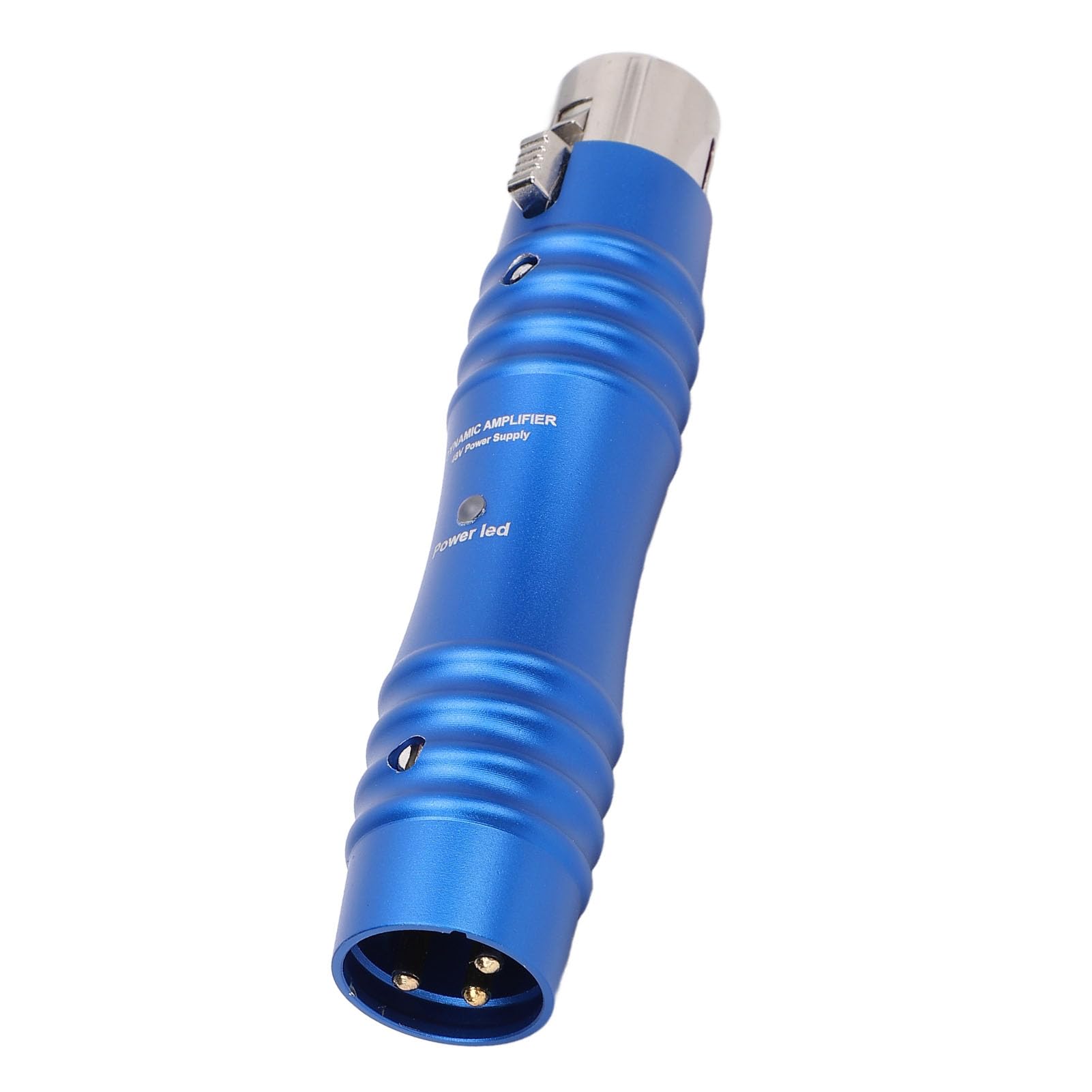 Dynamischer Mikrofonvorverstärker - 48 V XLR -Mikrofonvorverstärker für Karaoke, Mixer, Videoaufzeichnung, Professionelle Soundsysteme (BLACK) (BLUE)