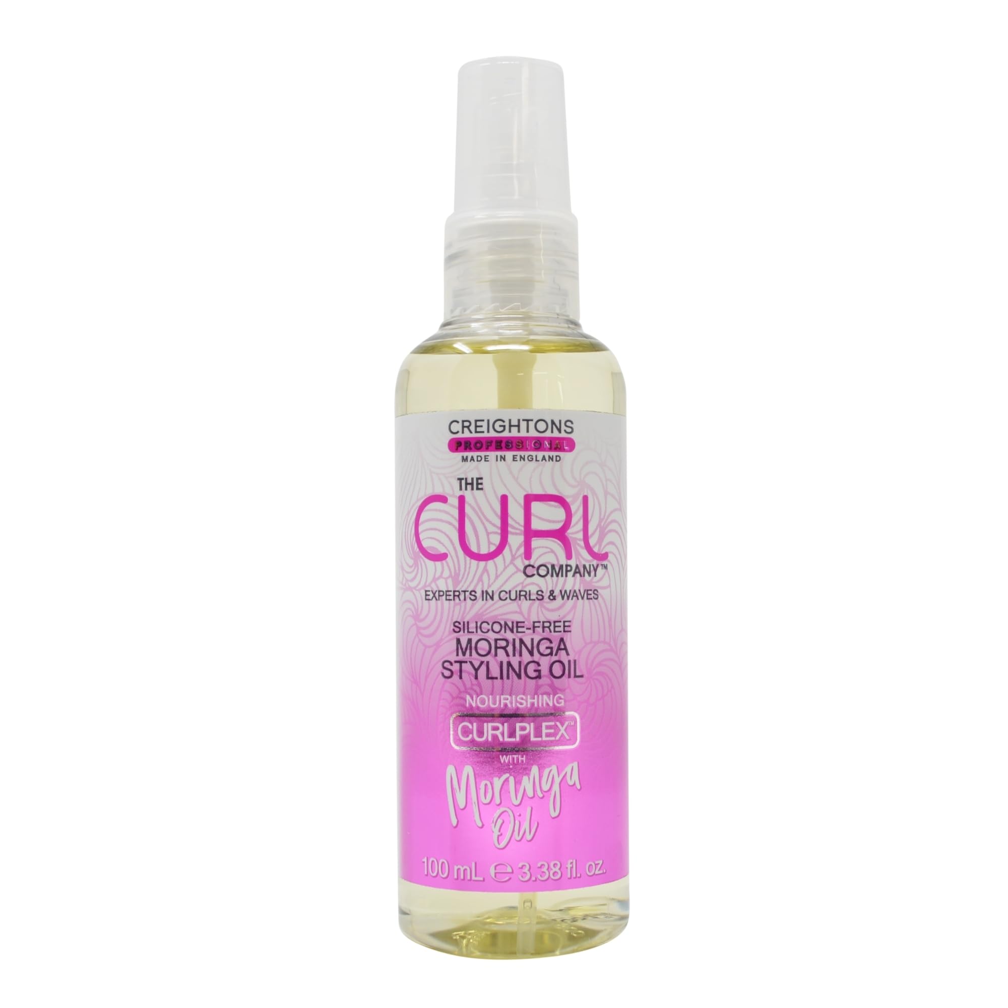 The Curl Company Silicone Free Moringa Styling Oil (100ml) - Formulated with Nourishing Moringa Oil. The Experts in Curls & Waves. Smooths & Nourishes Hair for Hydrated Curls, Coils & Waves