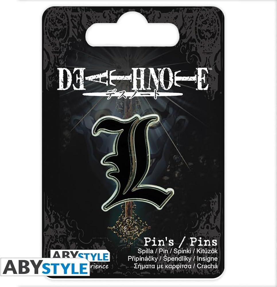 Amazon.com: ABYSTYLE Death Note L Metal Pin Measures 1.1