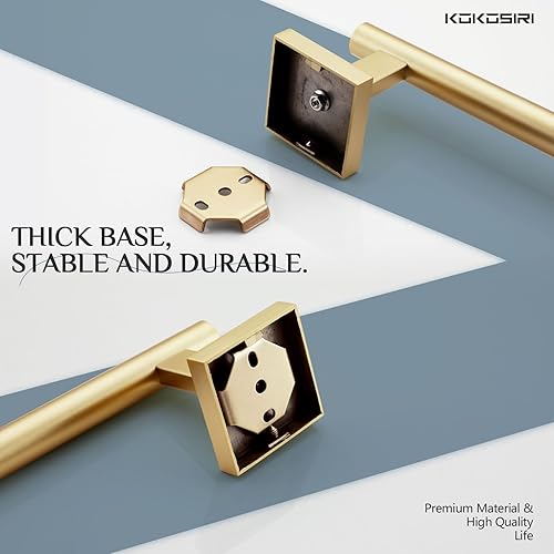 Miniatura 9 de Toallero de baño KOKOSIRI de 32" para cocina y baño, barras de toalla de 32 pulgadas, acero inoxidable cepillado dorado B4005BG-L32