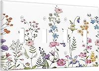 Vista 241 de Placa de pared dúplex de receptáculo de dispositivo de 1 gang de madera envejecida blanca gris con veta de tablón, cubierta de enchufe eléctrico